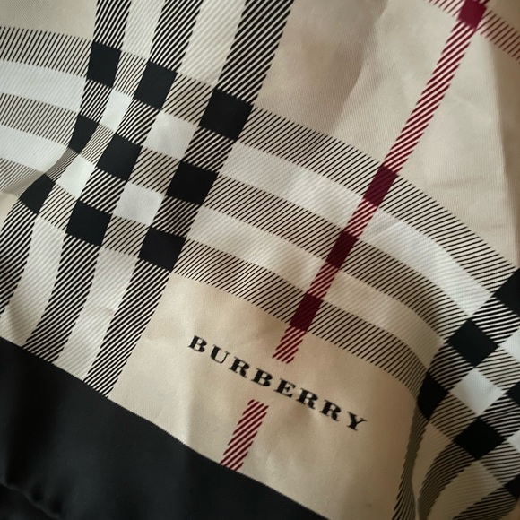 Burberry Beige and Black Checkered Scarf - Picture 1 of 7
